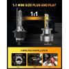 imageH1 Light Bulbs 50000LM 10X Super Brighter 11 Halogen Size 70000Hrs Lifespan 6500K White H1 Fog Lights with Cooling Fan Plug and Play Pack of 2D2S