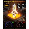 imageH1 Light Bulbs 50000LM 10X Super Brighter 11 Halogen Size 70000Hrs Lifespan 6500K White H1 Fog Lights with Cooling Fan Plug and Play Pack of 2H4HB29003