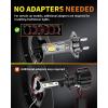 imageH1 Light Bulbs 50000LM 10X Super Brighter 11 Halogen Size 70000Hrs Lifespan 6500K White H1 Fog Lights with Cooling Fan Plug and Play Pack of 2H7H7LL