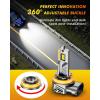 imageH11H8H9 ampamp 9005HB3 Light Bulbs Combo 60000LM 900 UltraBright 360 Adjustable Quick Install Real 11 Halogen Size 6500K Cool White H11 9005 Driving Lights Plug N Play Pack of 4H11H9H89005HB3