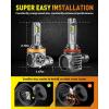 imageUpgraded H11 H9 Light Bulbs 40000LM 10X Super Brightness 11 Halogen Mini Size H11H8H16 Fog Light Bulb 6500K White Plug and Play Canbus Ready Pack of 2