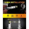 imageUpgraded H139008 Bulbs 60000LM 10X Super Brighter 85000 Hours Long Service Life 6500K Cool White Real 11 Halogen Size Fog Lights Plug N Play Pack of 2H1