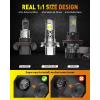 imageUpgraded H7 H7LL Light Bulbs 60000LM Insane Brightness Real 11 Halogen Mini Size H7 Fog Lights 6500K White with UltraBright LED Chips Plug and Play Pack of 2H139008