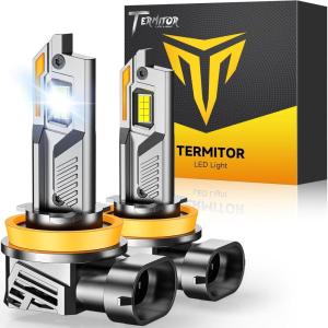 imageH11H8H9 ampamp 9005HB3 Light Bulbs Combo 60000LM 900 UltraBright 360 Adjustable Quick Install Real 11 Halogen Size 6500K Cool White H11 9005 Driving Lights Plug N Play Pack of 4H11H8H9