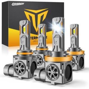 imageH49003HB2 Bulb for Motorcycle 15000LM 600 Super Brighter 11 Halogen Size 6500K Cool White 60000Hrs Long Service Life with Cooling Fan Plug and Play H4 Fog Light Pack of 1H119005