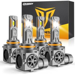 imageUpgraded H139008 Bulbs 60000LM 10X Super Brighter 85000 Hours Long Service Life 6500K Cool White Real 11 Halogen Size Fog Lights Plug N Play Pack of 29005HB3  9006HB4