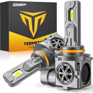 imageUpgraded H49003 Light bulb HiLow Beam50000LM 900 Super Brighter 6500K Cool White HB2 Fog Light Bulbs with Cooling Fan 11 Mini Halogen Size Plug and Play Pack of 29005HB3