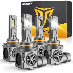 imageUpgraded H7 H7LL Light Bulbs 60000LM Insane Brightness Real 11 Halogen Mini Size H7 Fog Lights 6500K White with UltraBright LED Chips Plug and Play Pack of 290059006