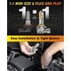 imageH49003HB2 Light Bulbs 50000LM Ultra Brighter 6500K Cool White 70000Hrs Long Life with Cooling Fan 11 Halogen Size Plug and Play H4 Fog Lights Bulbs Pack of 29005HB3