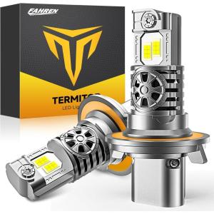 image9005 9006 Light Bulbs Combo 100000LM 12X Ultra Brighter 360 Adjustable Quick Install 6500K White 11 Mini Size 9005HB3 9006HB4 OffRoad Use Fog Light Plug N Play Pack of 49008H13